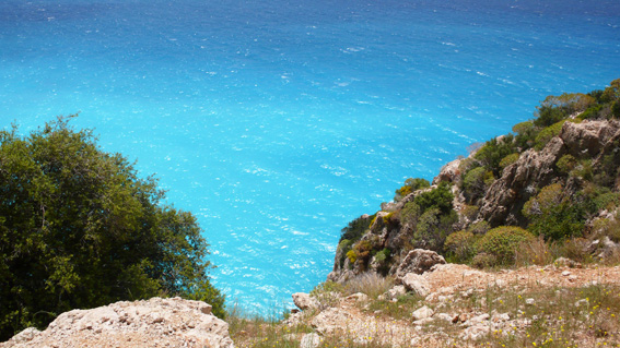 View from above Kaputas beach, near Kalkan