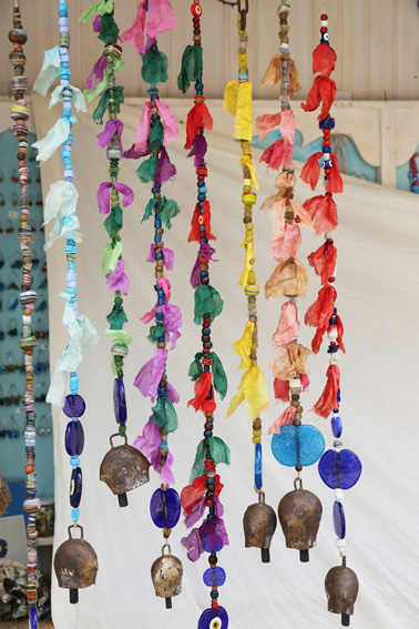 Strings of Turkish bells and glass eyes