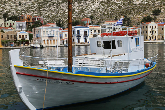 Fishing boat in Meis harbour