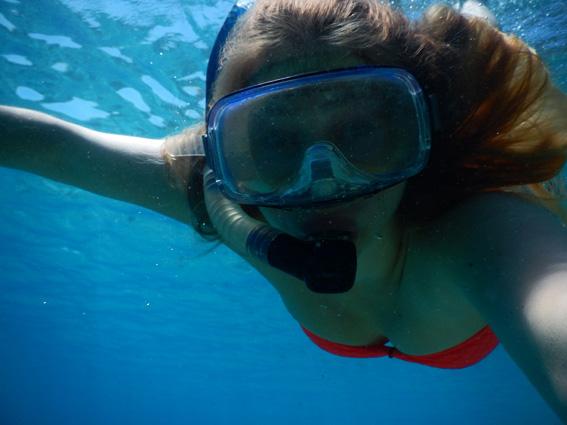 Snorkelling in Kalkan harbour near villa holiday rental